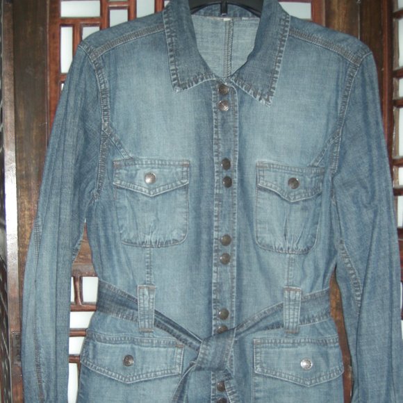 RW & CO. SOFT BELTED DENIM JACKET - Picture 4 of 10